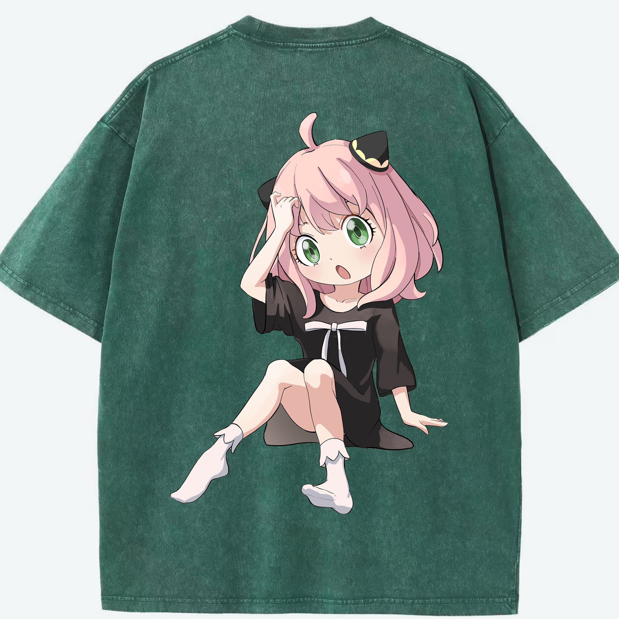 （画像用） SPY×FAMILY间谍家家酒 綿100% ヴィンテージ風 半袖Tシャツ（背面プリント）